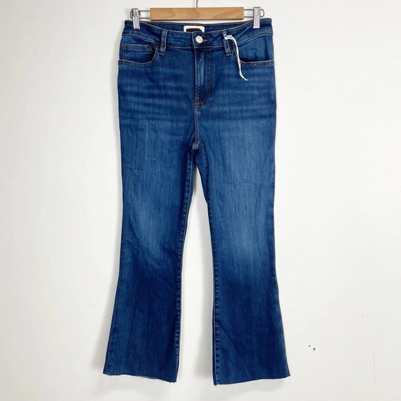 NEW Frame Le Crop Mini Boot Jeans Womens 28 Blue Raw Hem NWOT - Picture 1 of 14